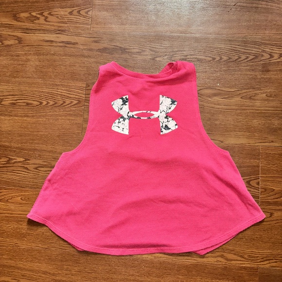 Pink cropped Mesh Under Armour tank - Picture 1 of 1